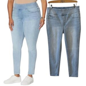 DG2 by Diane Gilman Light Blue Women's Ankle Jegging Jeans Size Large
